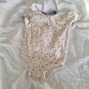 koala kids onesie 0-3 months purple flowers